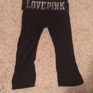 PINK stretchy capris